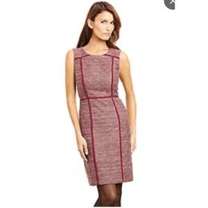 Chetta B Dead Stock‎ Women's Sleeveless Lined Purple Tweed Dress Sz 16